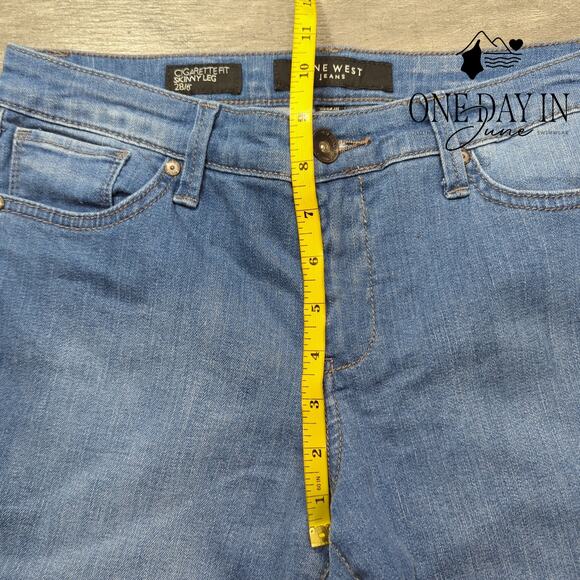 Nine West Cigarette Fit Skinny Leg Cropped Jeans Size 6 - Picture 4 of 6